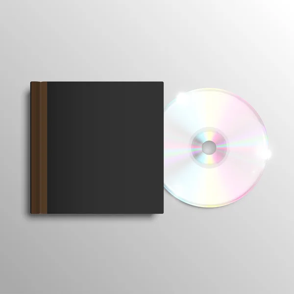 Mörk grå CD-fodral — Stock vektor