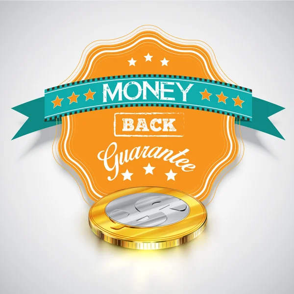 Money back guarantee sticker — Stock Vector