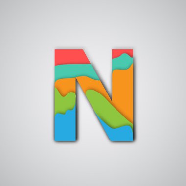 Renkli katmanlı yazı tipi