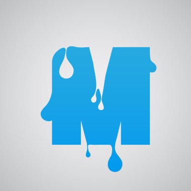 Mavi akışı yazı tipi