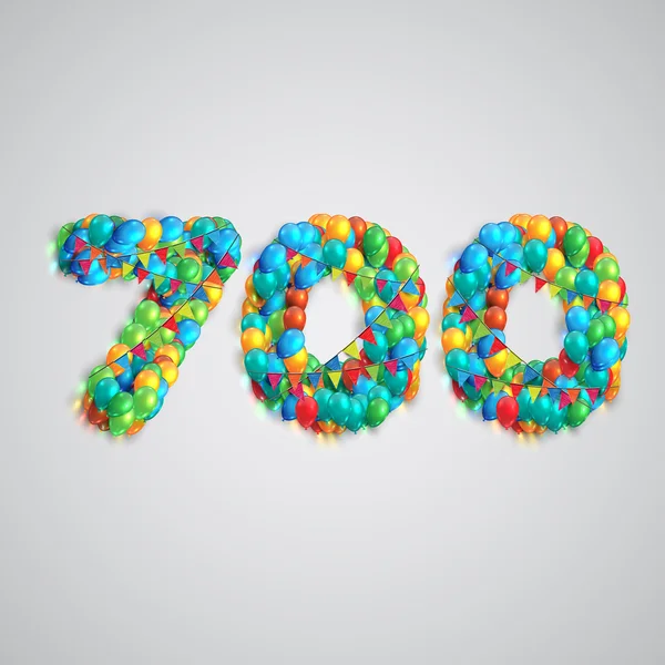 Πολύχρωμο αριθμό από μπαλόνια — Διανυσματικό Αρχείο
