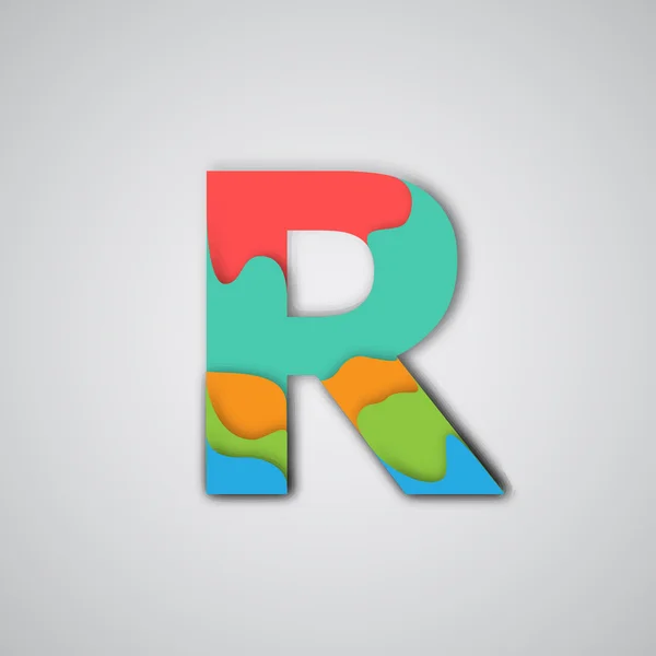 Kleurrijke gelaagde lettertype — Stockvector