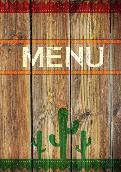 Mexican menu with cacti — Stock Vector