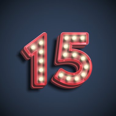 neon ile on beş elektrikli ampul sayısı