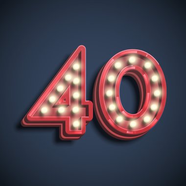 Kırk neon ile elektrikli ampul sayısı