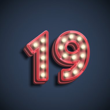 neon ile on dokuz elektrikli ampul sayısı