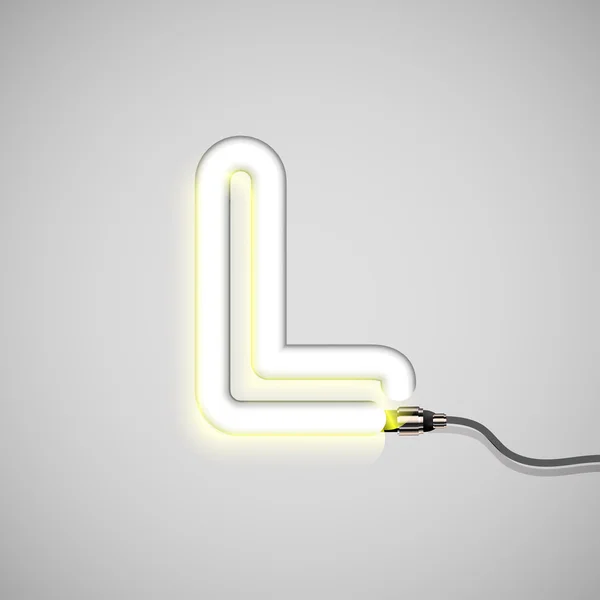 Lettre au néon lumineux — Image vectorielle