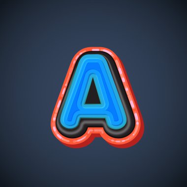 Komik kırmızı ve mavi mektup