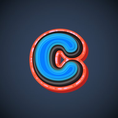 Komik kırmızı ve mavi mektup