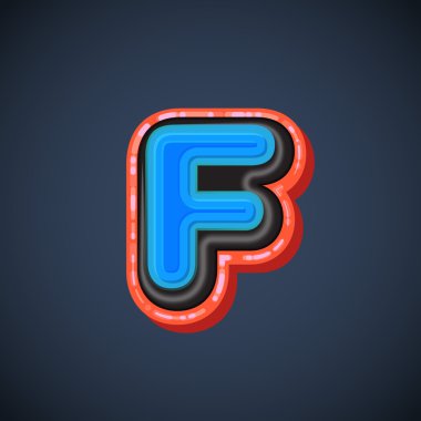 Komik kırmızı ve mavi mektup