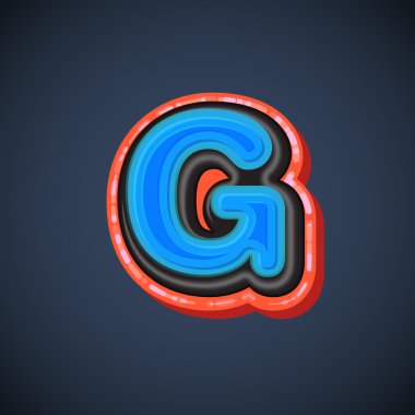 Komik kırmızı ve mavi mektup