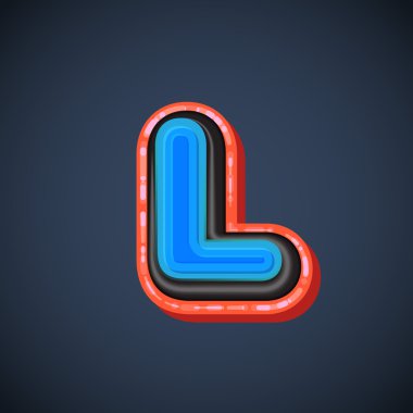 Komik kırmızı ve mavi mektup