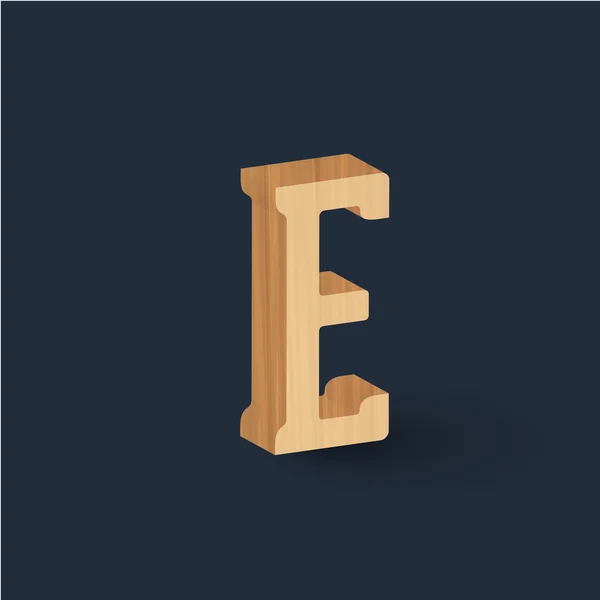 Letra de madera 3D letra — Archivo Imágenes Vectoriales