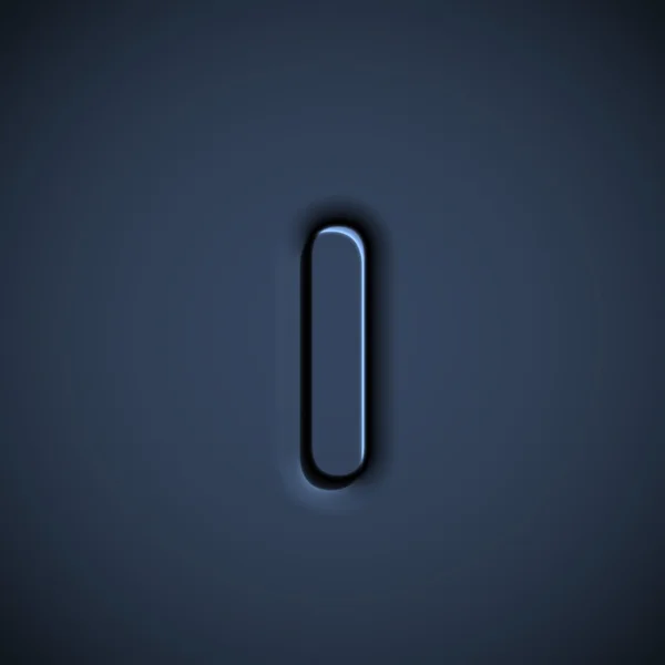 Lettre bleue pressée — Image vectorielle
