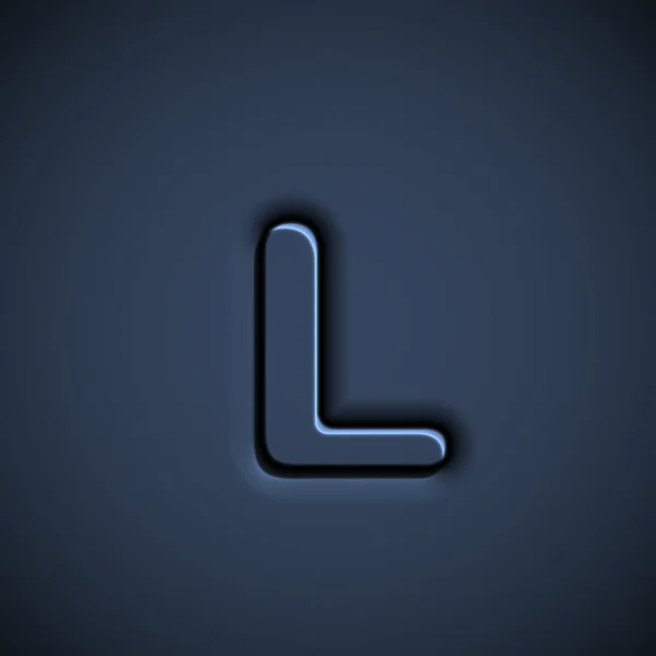 Lettre bleue pressée — Image vectorielle