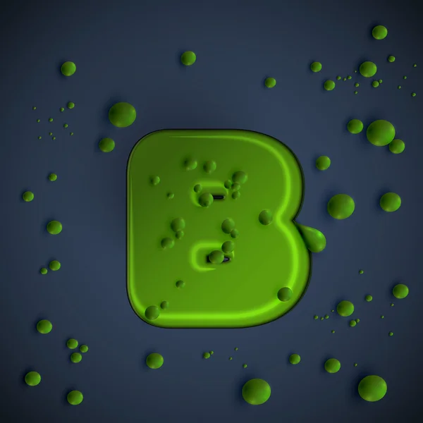 Lettre de police de Green slime — Image vectorielle