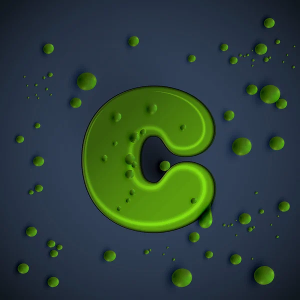 Fonte Green slime — Image vectorielle
