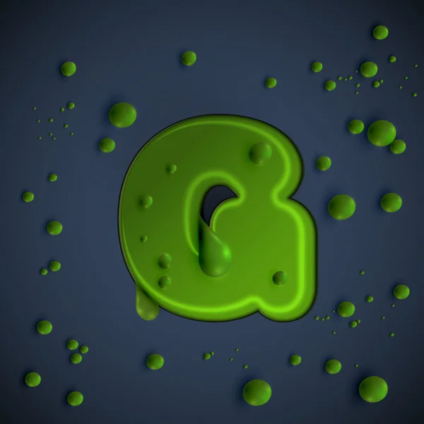 绿色的粘液字体 — 图库矢量图片