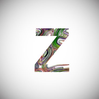 Renkli işareti yazı mektup