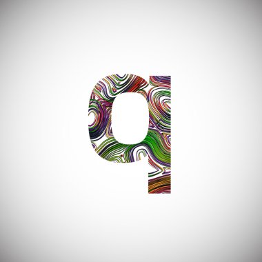 Renkli işareti yazı mektup