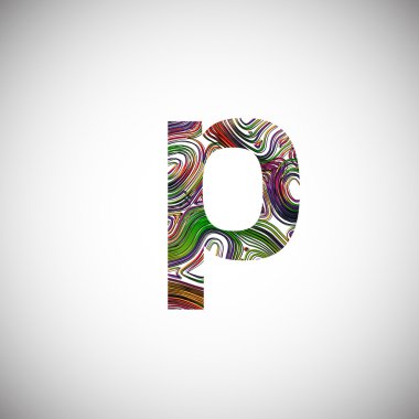 Renkli işareti yazı mektup