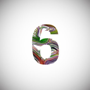 Renkli işareti yazı altı numara