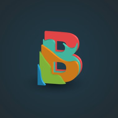 design colorful letter B