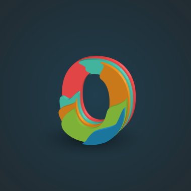 design colorful letter O