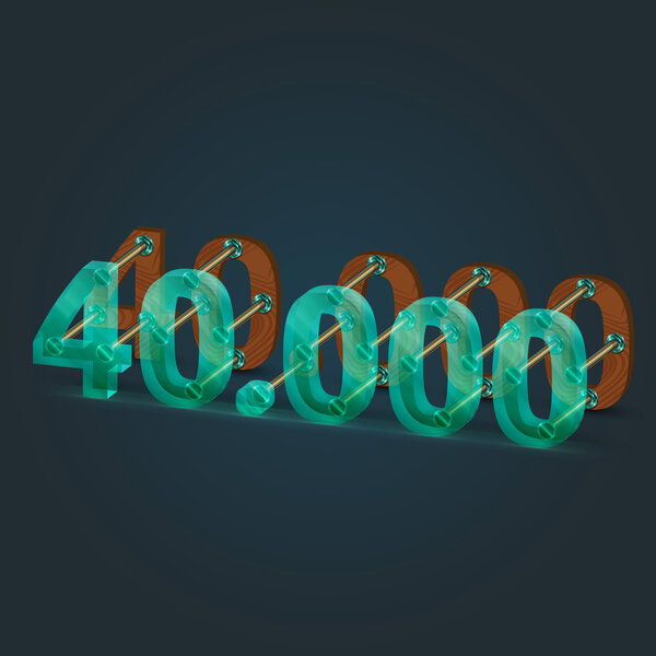 green and wooden number