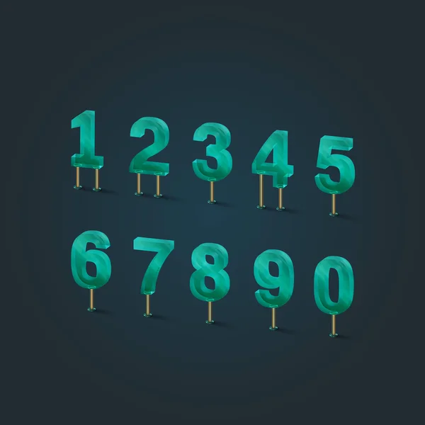 Design set numbers — Stock Vector