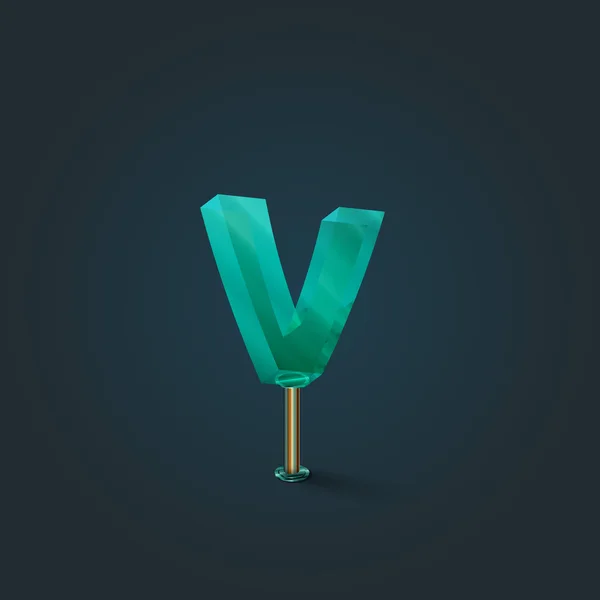 Design zöld kis betű — Stock Vector