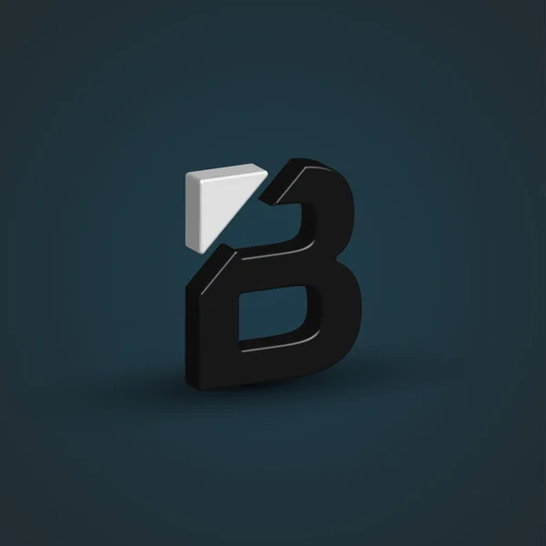 Design noir et blanc lettre B — Image vectorielle
