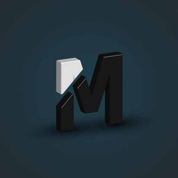 Design black and white letter M — Wektor stockowy