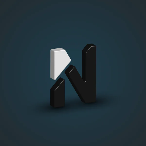 Design black and white letter N — Stock Vector