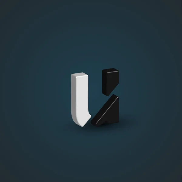 Ontwerp zwart-wit letter U — Stockvector