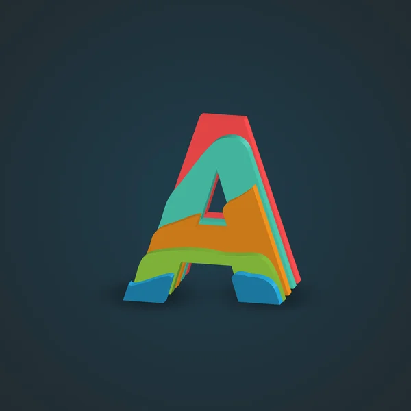 Design colorful letter A — ストックベクタ