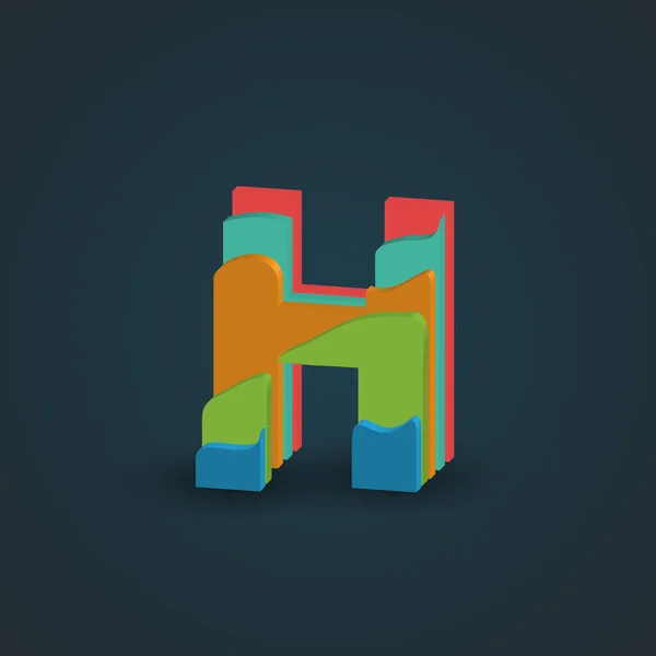 Design colorful letter H — Stockový vektor