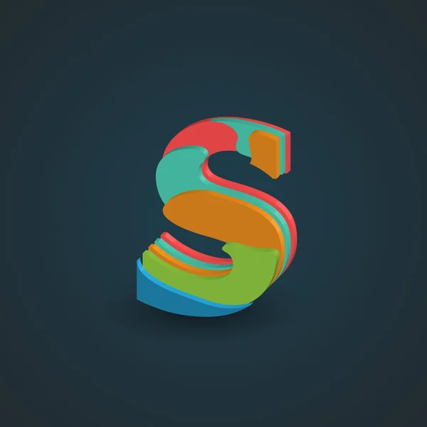 Design colorful letter S — Stockvector