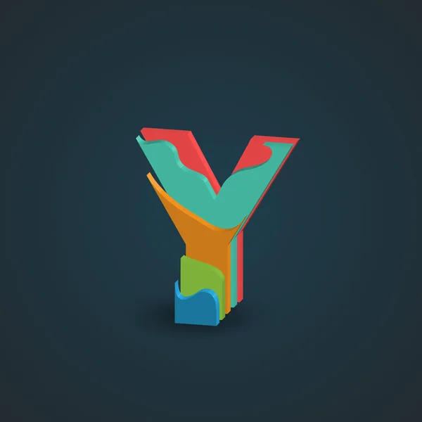 Design colorful letter Y — Stock vektor