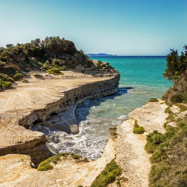 Famous Sidary beach on the island of Corfu, Greece — Stock Photo, Image