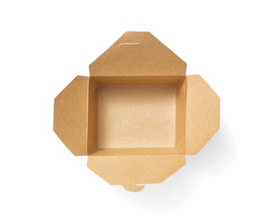 Karton kutuyu beyaz arkaplanda aç, kırpma yolu dahil