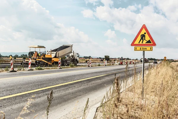 Construção de estradas — Fotografia de Stock