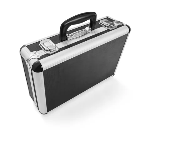 Metal suitcase isolated on white — Stock Photo, Image