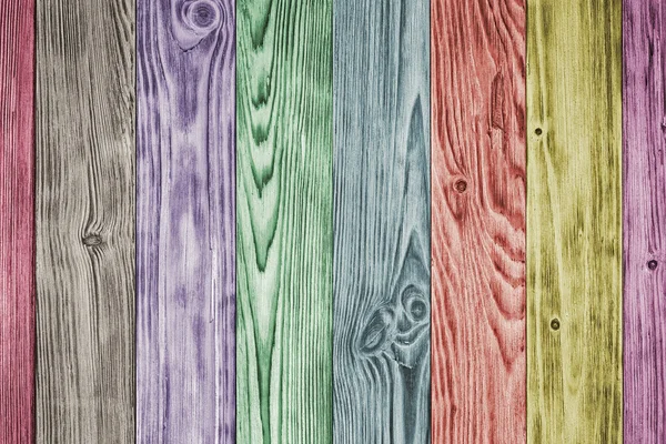 Färgglada trä plankor — Stockfoto