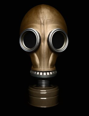 gaz maskesi siyah izole