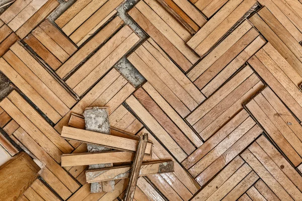 Κατεστραμμένο ξύλινο πάτωμα — Φωτογραφία Αρχείου