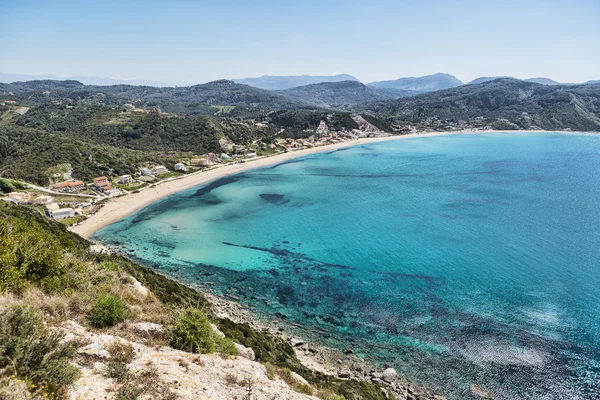 Playa de Agios Georgios, isla Corfú, Grecia —  Fotos de Stock