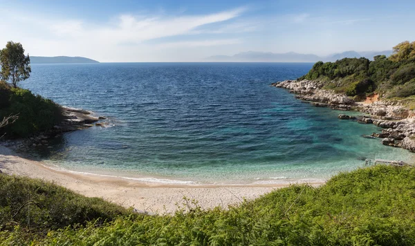 Kassiopi Beach, Corfu, กรีก — ภาพถ่ายสต็อก