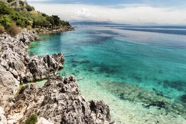 Playa de Nissaki, Corfú, Grecia — Foto de Stock