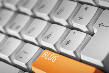 Orange blog button on keyboard